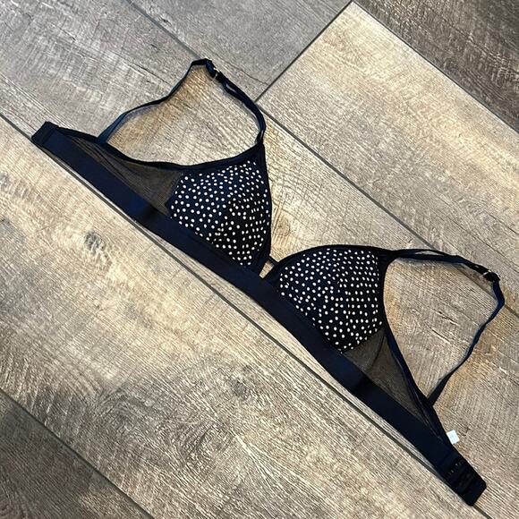 NWTO Lively Black Polka Dot Wireless The Sweetheart Bralette Size S - Picture 3 of 9